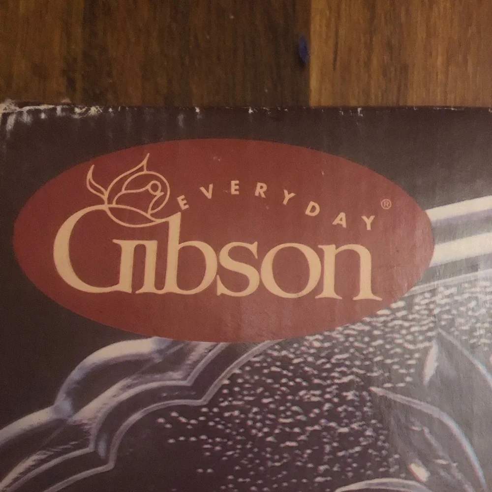 Flower Glass Platter by Gibson New In Box